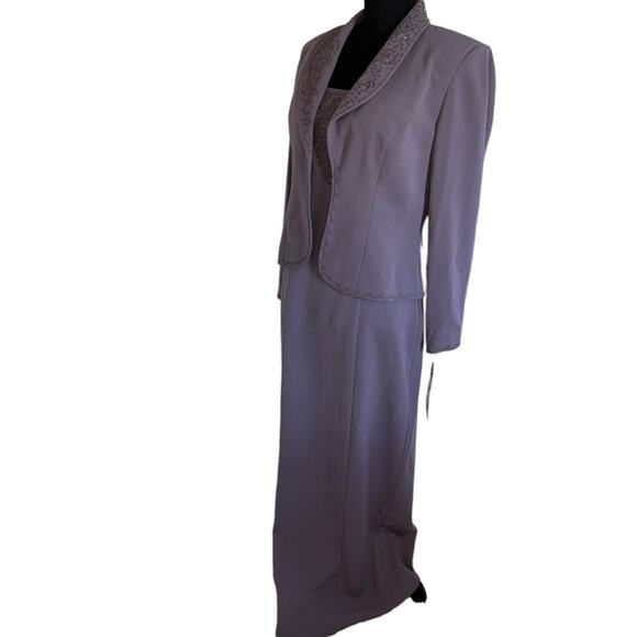 NWT ALEX EVENINGS 2-Piece SIZE 8 Formal Gown Dress with Jacket Lavender - Picture 5 of 13